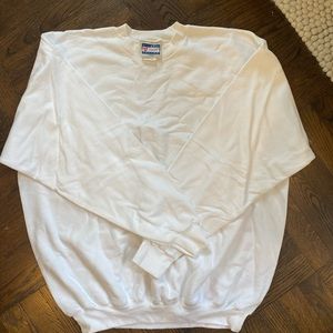 White Hanes Crewneck